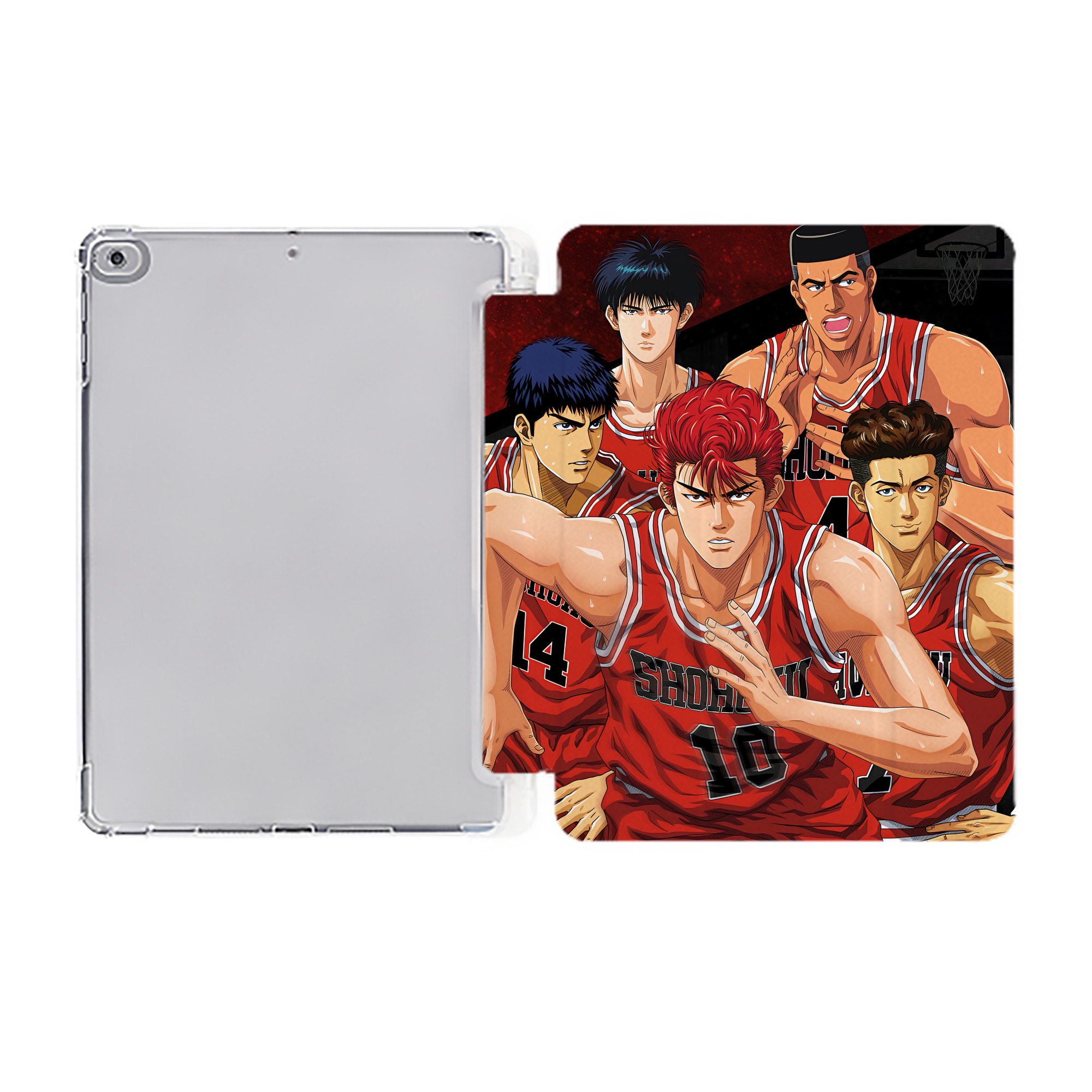 （画像用） SLAM DUNK／スラムダンク IPad ケース ペン収納付き 三つ折りスタンド PUレザー×シリコン 対応機種9.5/10.5/10.9インチ